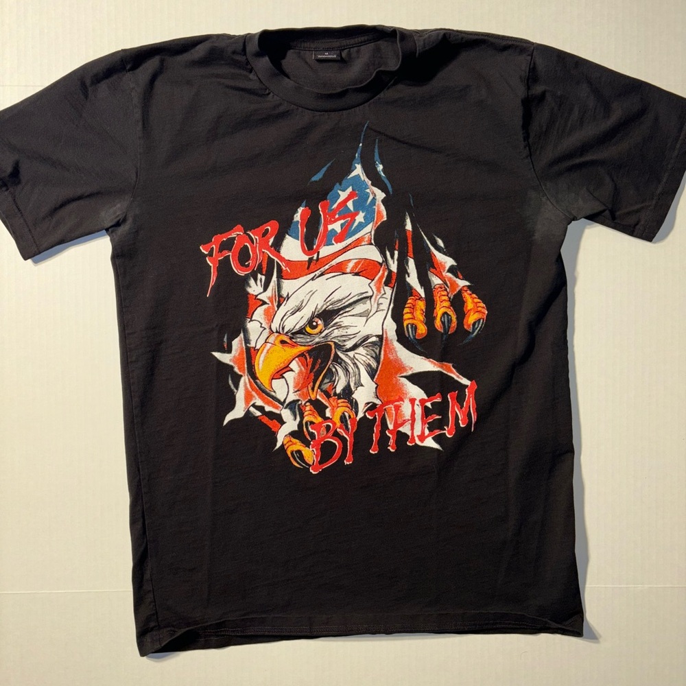 Joe Fresh Goods For Us By Them American Eagle USA Flag T-shirt Harley Davidson M